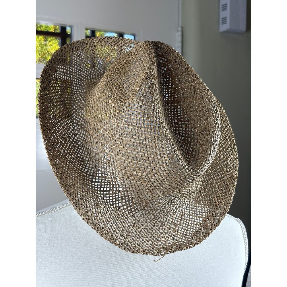 🌿 Vintage Natural Woven Straw Fedora Hat – Lightweight & Breathable
